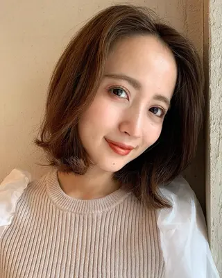 ミディアム カラー 透明感カラー✂︎ /縮毛矯正/YUKAのヘアスタイル