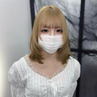 ミディアム Ren. 🦋デザインカラーのヘアスタイル