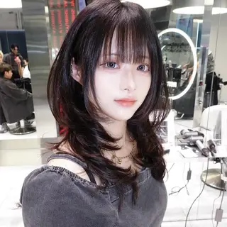 ミディアム 上村 光希のヘアスタイル