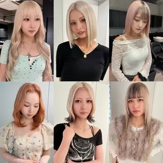 セミロング カラー ハイトーン/ブリーチ minamiのヘアスタイル
