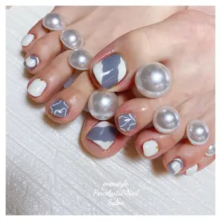 ミディアム ネイル 🐾enen style 🐾のネイルデザイン