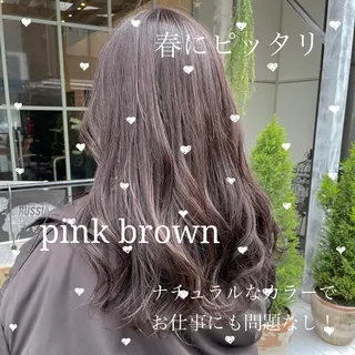 セミロング カラー 【完全個室】髪質改善 暖色カラー/山崎唯奈のヘアスタイル