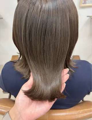 ミディアム カラー 頭皮×髪質改善 透明感カラー💎中村のヘアスタイル