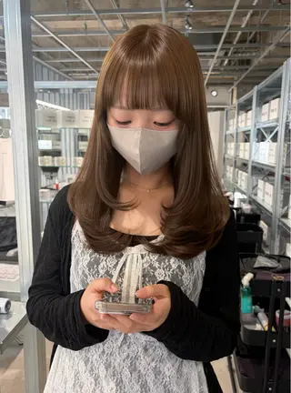 ミディアム カラー ダブルカラー/レイヤ ーカット 🤍ゆきなのヘアスタイル