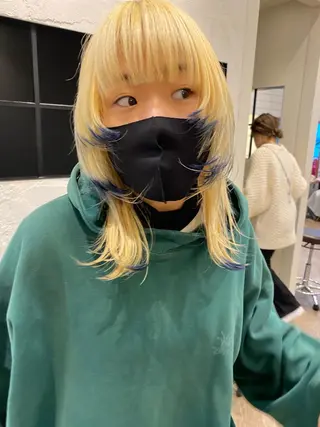 ミディアム カラー フレンチボブパーマ Yuukiのヘアスタイル