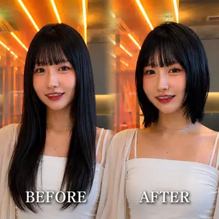 ミディアム カラー 🩷小川大輔🩷 ボブ/インナーカラーのヘアスタイル