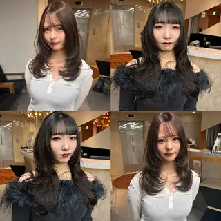 ロング カラー 藤原快斗/レイヤー /ウルフ/ハイトーンのヘアスタイル