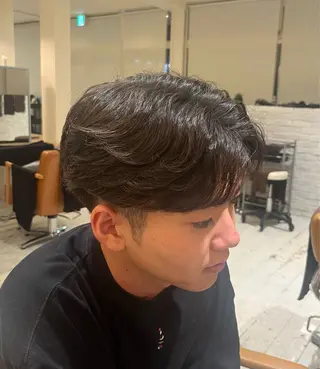 ショート パーマ メンズ メンズ特化 山崎  蓮のヘアスタイル