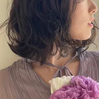 ミディアム カラー 齊藤 奈美のヘアスタイル