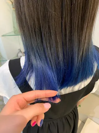 セミロング カラー 透けるbrown カラー🎗♡yukaのヘアスタイル