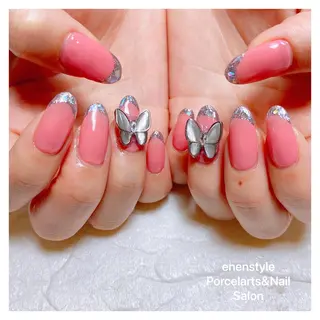 ミディアム ネイル 🐾enen style 🐾のネイルデザイン