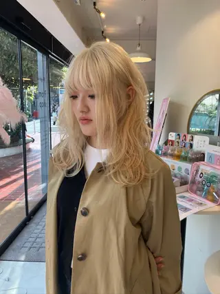 セミロング カラー Hanaka🪷 ニュアンス×レイヤーのヘアスタイル