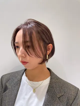 ショート カラー ARMONY秋山輝也 コテ巻き風パーマ特化のヘアスタイル