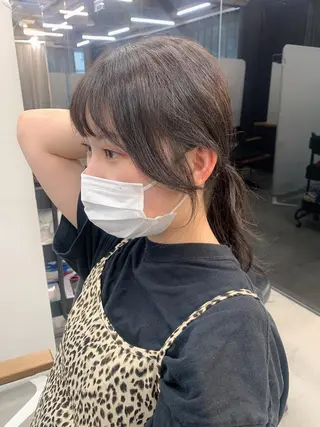 ミディアム カラー 透明感カラー✂︎ /縮毛矯正/YUKAのヘアスタイル