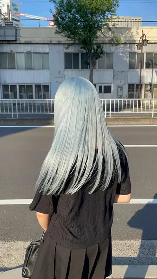 セミロング カラー 名古屋ハイトーン/ 🐶ブリーチ専門店のヘアスタイル