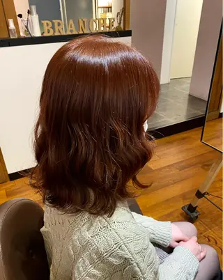 セミロング カラー マンツーマンサロン 🤍Tanakaのヘアスタイル