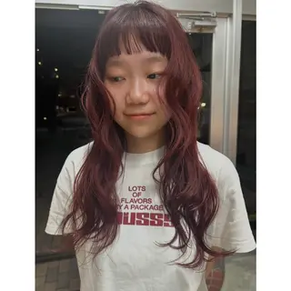 ロング カラー カエデ🐬 カットモデルのヘアスタイル