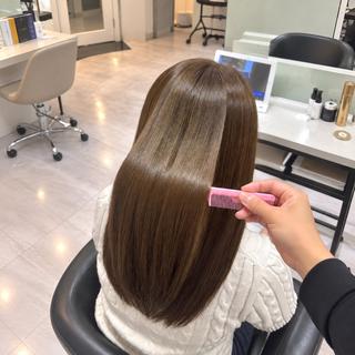 セミロング カラー 🌙髪質改善カラー Momoka🦋のヘアスタイル