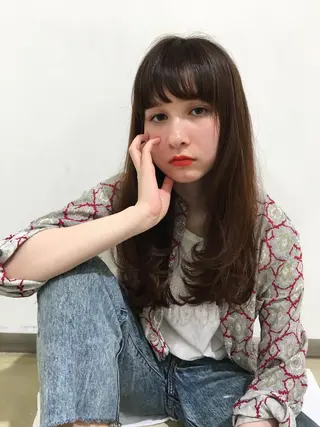 ミディアム カラー stylist 杉浦駿生のヘアスタイル