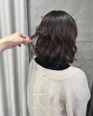 ミディアム パーマ ボブパーマコテ巻き風 パーマNo1深江秀平のヘアスタイル