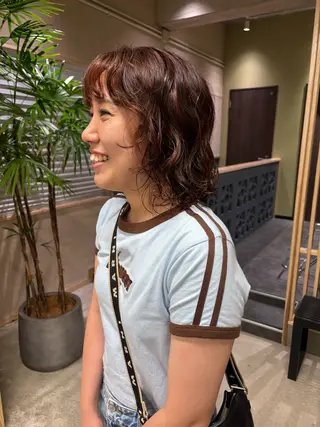 ショート パーマ 豊田 真夕のヘアスタイル
