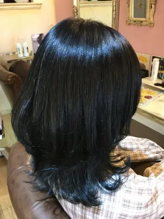セミロング カラー plaatje 義見のヘアスタイル