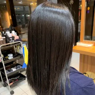 ロング 縮毛矯正/ワンカラー モデル募集🫧羽夏のヘアスタイル