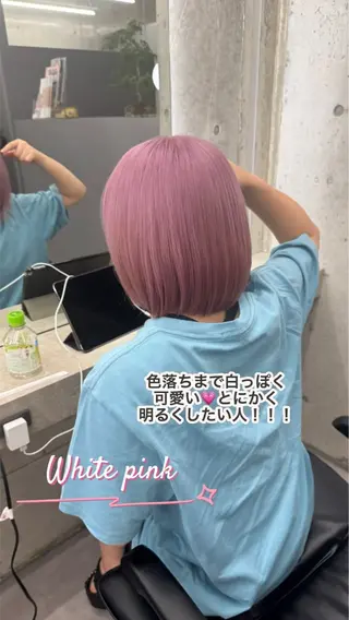 ショート カラー shio ハイトーン 💗【福岡天神】のヘアスタイル