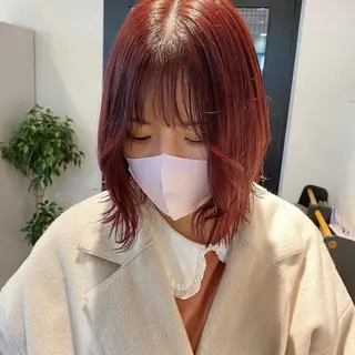 ミディアム カラー パーマ ヘアアレンジ MOE /Zina横浜2ndのヘアスタイル