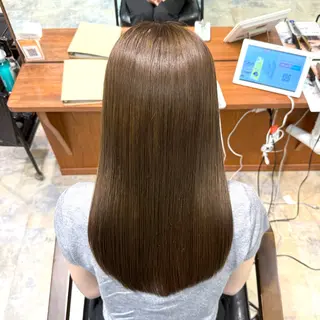 ロング レイヤーカット 縮毛矯正 高杉颯汰のヘアスタイル
