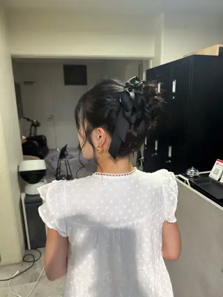 セミロング ヘアアレンジ NANOHA エクステ・ヘアセットのヘアスタイル