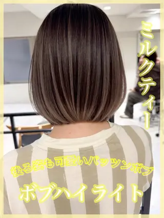 ショート カラー ハイライト/レイヤー 河原町/Manatoのヘアスタイル