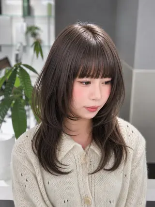 セミロング kanoka似合わせ ×垢抜けhair🩰のヘアスタイル