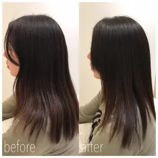 セミロング ウフ 長瀬のヘアスタイル