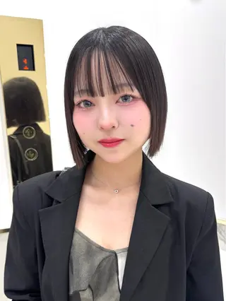 ショート カラー ヘアアレンジ 縮毛矯正🤍 盛れるボブ/ひかりのヘアスタイル