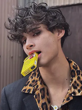 パーマ メンズ ボブ&寒色🎐ᩚ 短髪 COCOROのヘアスタイル