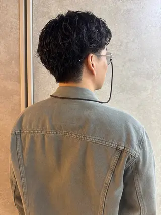 ショート カラー パーマ ヘアアレンジ メンズ 心斎橋美容室 Junのヘアスタイル