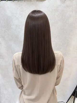 セミロング カラー 髪質改善縮毛矯正/ 透明感カラー 石崎のヘアスタイル