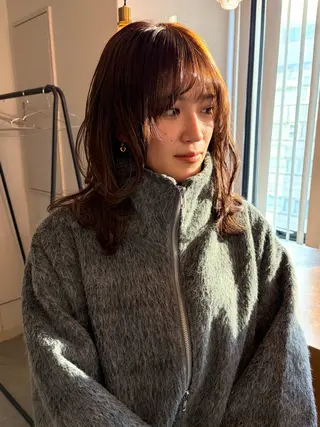 セミロング 南堀江レイヤーカット MIKU🍒のヘアスタイル