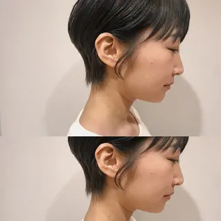 ショート カラー パーマ ヘアアレンジ 松田 亮葉のヘアスタイル