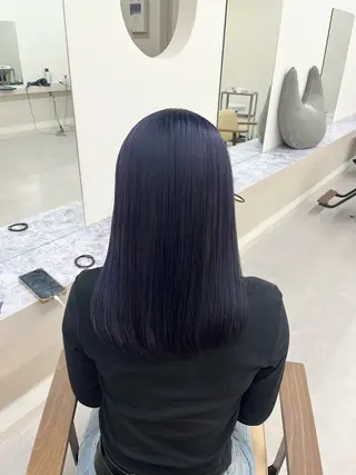 セミロング 🫧透明感カラー🫧 大橋美優のヘアスタイル