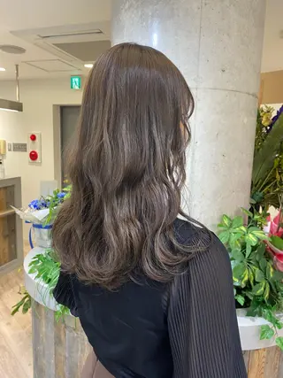 セミロング カラー ヘアアレンジ 🌷FUKA🌷 まろやかハイトーンのヘアスタイル