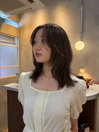 セミロング maeda nonohaのヘアスタイル