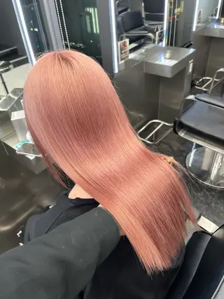 セミロング カラー ヘアアレンジ ハイトーン/透明感 髪質改善/rinaのヘアスタイル