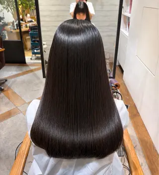 ロング カラー パーマ ヒナ/酸性ストレート ・艶カラー🌿のヘアスタイル
