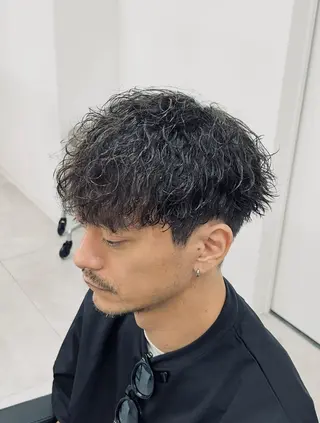 ミディアム パーマ メンズ 🏁メンズパーマ/ RYOYAのヘアスタイル