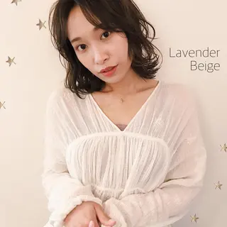 ミディアム カラー 市川 千夏のヘアスタイル