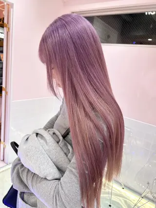 ロング カラー レイン🌏🌱 似合わせ/ハイトーンのヘアスタイル