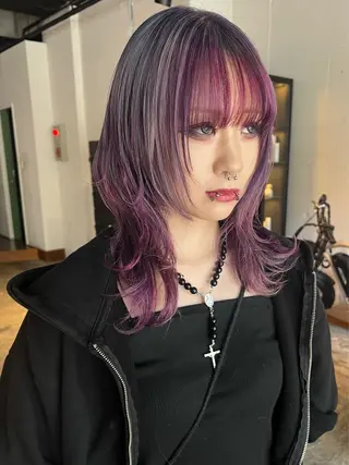 セミロング 🌈ケアブリーチ🌈 おぐまなつきのヘアスタイル