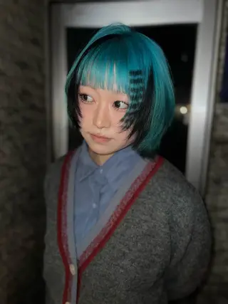 ミディアム カラー 岡山ハイトーン・ ルーツカラー/こもものヘアスタイル